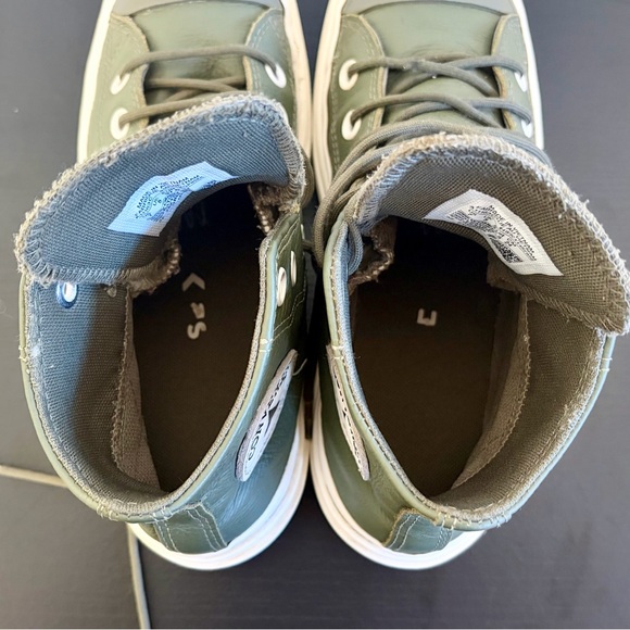 Converse Chuck Taylor All Star Lugged Heel Utility Sneakers in Army Green, SZ 7 - Picture 10 of 14